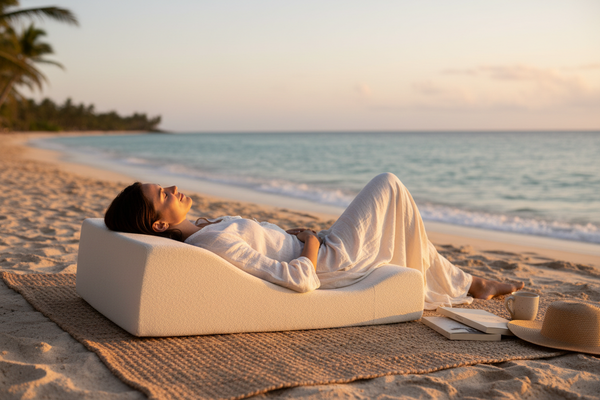 Resting next to the beach